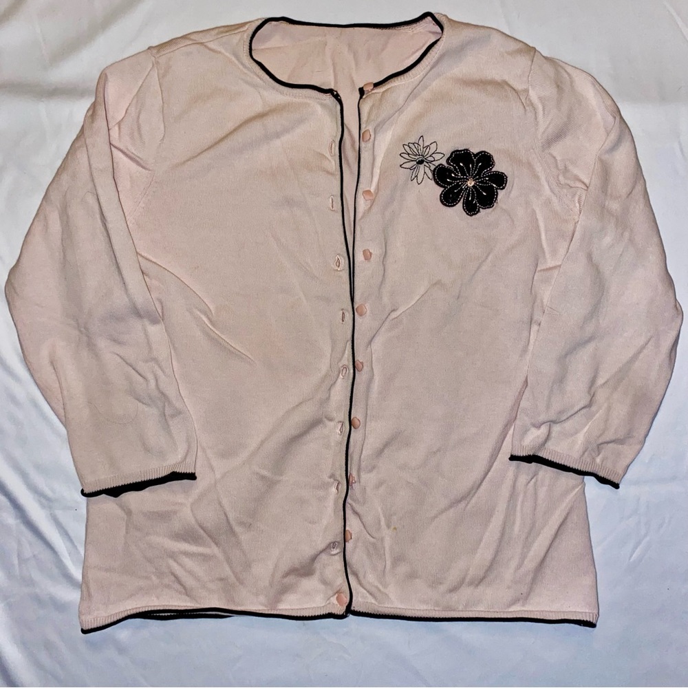 Light Pink Button Up Cardigan